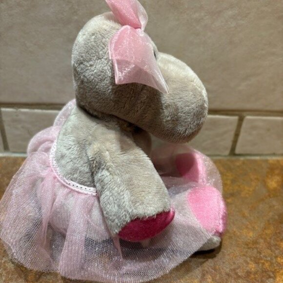 Douglas Grey Hippo Ballerina Pink Tutu Plush Stuffed Animal 2012 8" Toy - Picture 7 of 8